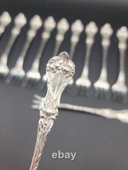 12 Alvin Majestic Sterling Silver Cocktail Seafood Oyster Forks No Lowest Price