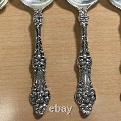 12 Alvin Sterling Silver Orange Blossom Ice Cream Spoons Monogrammed 8.27 oz