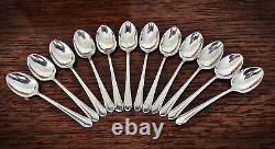 12 Alvin Sterling Silver Romantique Demitasse Spoon Set 4 1/4 4.16 Troy Oz