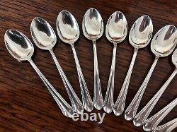 12 Alvin Sterling Silver Romantique Demitasse Spoon Set 4 1/4 4.16 Troy Oz