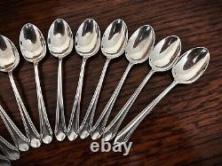 12 Alvin Sterling Silver Romantique Demitasse Spoon Set 4 1/4 4.16 Troy Oz