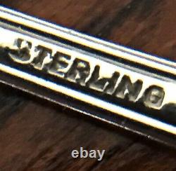 12 Alvin Sterling Silver Romantique Demitasse Spoon Set 4 1/4 4.16 Troy Oz