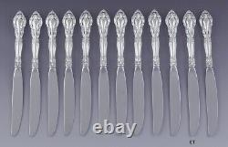 12 Alvin Vivaldi Pattern Sterling Silver & Stainless Dinner Knives