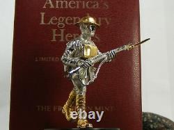 14k Sterling Silver Charles Alvin York Legendary Hero's Franklin Mint Statue BOX