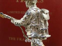 14k Sterling Silver Charles Alvin York Legendary Hero's Franklin Mint Statue BOX