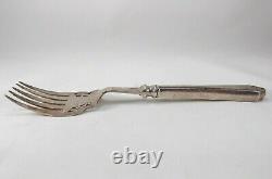 1910 Alvin Hamilton Sterling Silver Floral Etched Cutout Serving Fork Has Mono