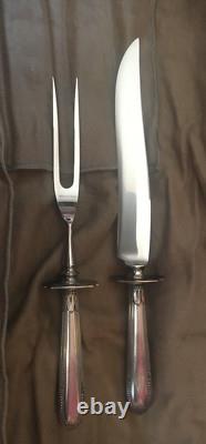 1931 Alvin Sterling Silver Handled Meat Carving Knife Fork