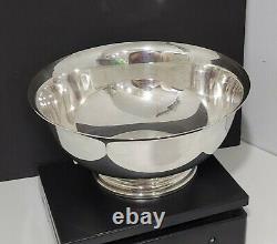 1950s Paul Revere Reproduction Alvin Sterling 9 Diameter Footed Bowl SILVER