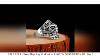 22 4 Zabra 100 Real 925 Sterling Silver Sugar Skull Ring Men Adjustable Handmade Rings For Male