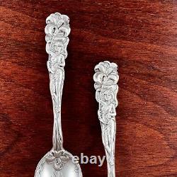 2 Alvin American Art Nouveau Sterling Silver Demitasse Spoons Raphael 1902