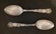 2 Sterling Silver Alvin Bridal Rose Oval Soup/serving Spoons Tablespoons 8 3/8