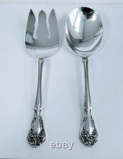 2pc SALAD SERVING SET Chateau Rose Alvin Solid Sterling Silver