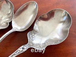 3 Alvin Old Orange Blossom, Towle Candelight, RWS Sterling Silver Serving Spoons