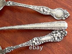 3 Alvin Old Orange Blossom, Towle Candelight, RWS Sterling Silver Serving Spoons