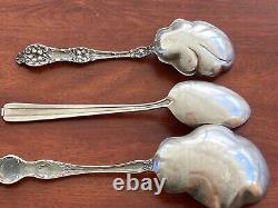 3 Alvin Old Orange Blossom, Towle Candelight, RWS Sterling Silver Serving Spoons