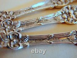 3 Alvin Sterling Silver Orange Blossom Teaspoons, Excellent Cn, 6in withmono 1905