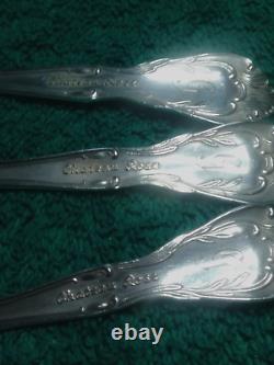 3 Sterling Silver Alvin Chateau Rose Soup/ Gumbo Spoons 6 1/4