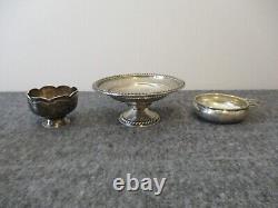 3 Sterling Silver Bowls Alvin Porringer S180+cornwell Compote 42+bhavani Read