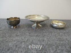 3 Sterling Silver Bowls Alvin Porringer S180+cornwell Compote 42+bhavani Read