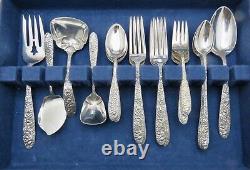 43 Piece Sterling Flatware Alvin Bridal Bouquet -6 Piece Place Set + 7 Servers