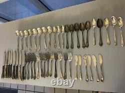 48 Piece Sterling Silver Flatware Lunt, Alvin, International Tw. 4 Lbs 4.30 ozs