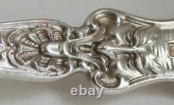 4 1/8 Sterling silver Sardine Fork by Alvin in Nouremburg (Devil Face) pattern