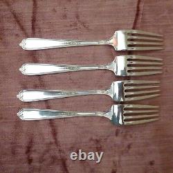 4 Alvin Della Robbia Sterling Silver dinner fork 7-5/8 over 7 Troy ounces