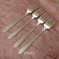 4 Alvin Della Robbia Sterling Silver dinner fork 7-5/8 over 7 Troy ounces