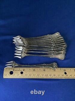 4 Alvin Majestic Sterling Silver Cocktail Seafood Oyster Forks No Mono