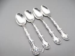 4 Alvin Sterling Silver French Scroll Teaspoons No Mono
