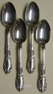 4 Vintage Alvin Prince Eugene Sterling Silver 5-7/8 Teaspoons No Monograms