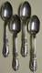 4 Vintage Alvin Prince Eugene Sterling Silver 5-7/8 Teaspoons No Monograms