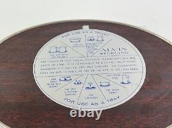 50sVintage Alvin Sterling Silver Bonbon Valet Dish Vanity Trivet Tray & Laminate
