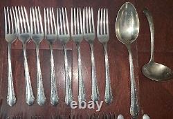 51 pcs Alvin Chased Romantique Sterling Silver Flatware service for eight 4 lb+