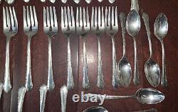 51 pcs Alvin Chased Romantique Sterling Silver Flatware service for eight 4 lb+