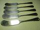 5 Alvin Virginia 74 Gms Sterling Silver 5 1/8 Butter Knives Ca 1900 Monogram-c