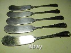 5 Alvin VIRGINIA 74 gms Sterling Silver 5 1/8 Butter Knives ca 1900 Monogram-C