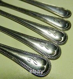 5 Alvin VIRGINIA 74 gms Sterling Silver 5 1/8 Butter Knives ca 1900 Monogram-C