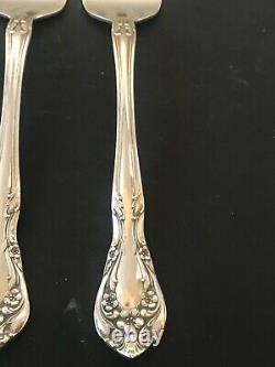 5 Salad Forks. Alvin Sterling Silver in the Chateau Rose Pattern. 6-1/2 No Mono