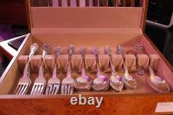 62 Pcs 12 Serving set Place Setting Chateau Rose Sterling, 1940, No Monogramed