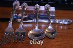 62 Pcs 12 Serving set Place Setting Chateau Rose Sterling, 1940, No Monogramed