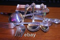 62 Pcs 12 Serving set Place Setting Chateau Rose Sterling, 1940, No Monogramed