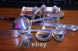 62 Pcs 12 Serving set Place Setting Chateau Rose Sterling, 1940, No Monogramed