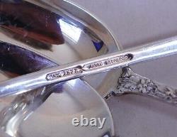 6 Alvin 1932 STERLING SILVER Bridal Bouquet Iced Tea Spoons Flatware SUPER