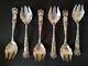 6 Alvin Bridal Rose Ice Cream Spoons / Forks / Sporks Sterling Silver 5 1/4