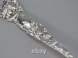 6 Alvin Bridal Rose Sterling Silver Coffee Spoons Art Nouveau 5 1/8 in