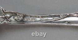 6 Alvin Bridal Rose Sterling Silver Coffee Spoons Art Nouveau 5 1/8 in