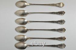 6 Alvin Chateau Rose Sterling Silver Iced Tea Spoon No Monogram