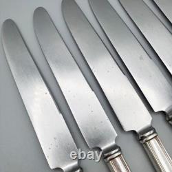 6 Alvin Maryland Sterling Handled Knives 8 ¾ Good Blades