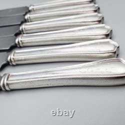 6 Alvin Maryland Sterling Handled Knives 8 ¾ Good Blades
